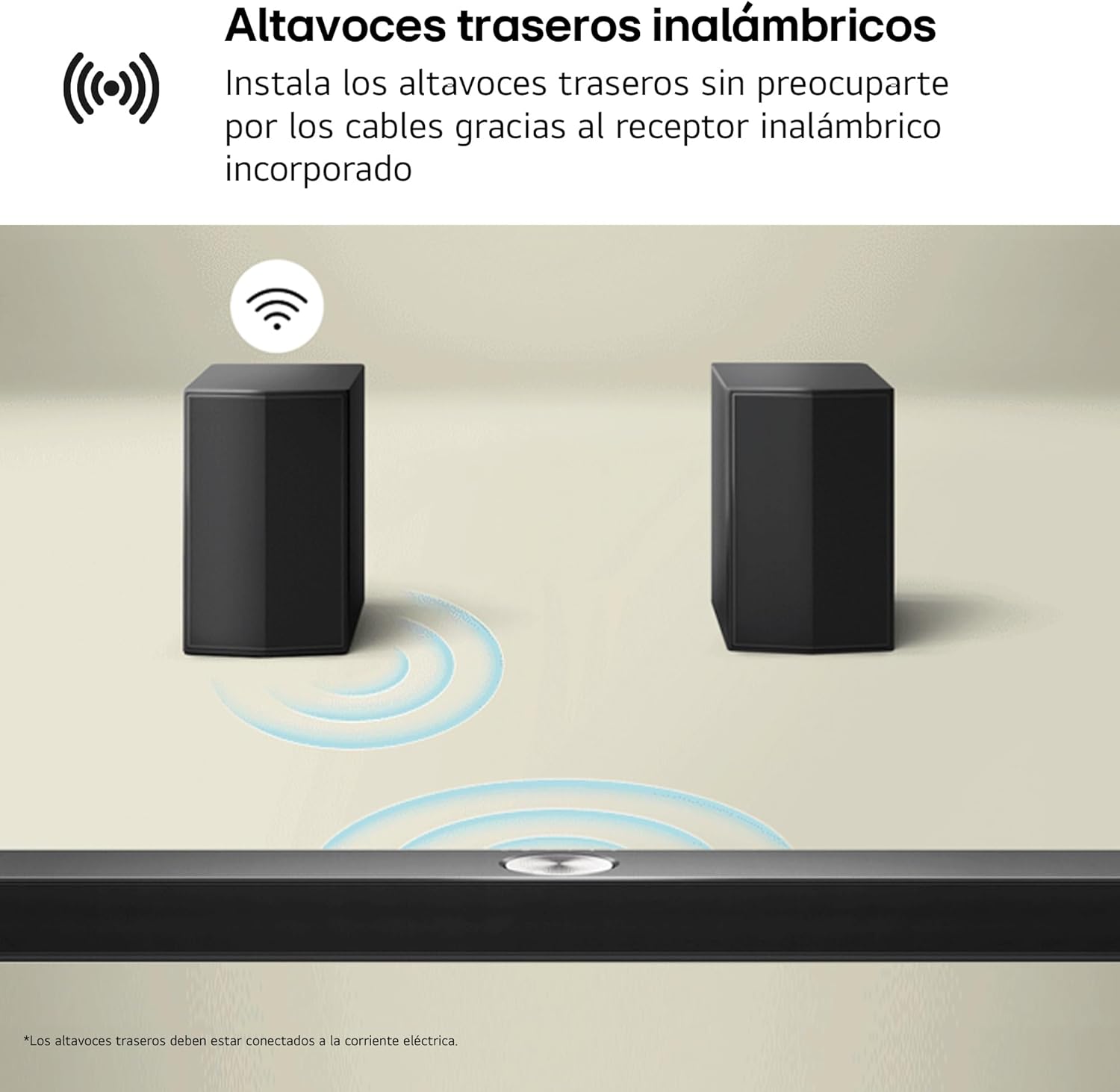 Lg Barra de sonido 5.1ch 440w con subwoofer y altavoces traseros s60